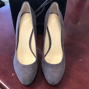 Brian Atwood Grey suede pumps- NEW